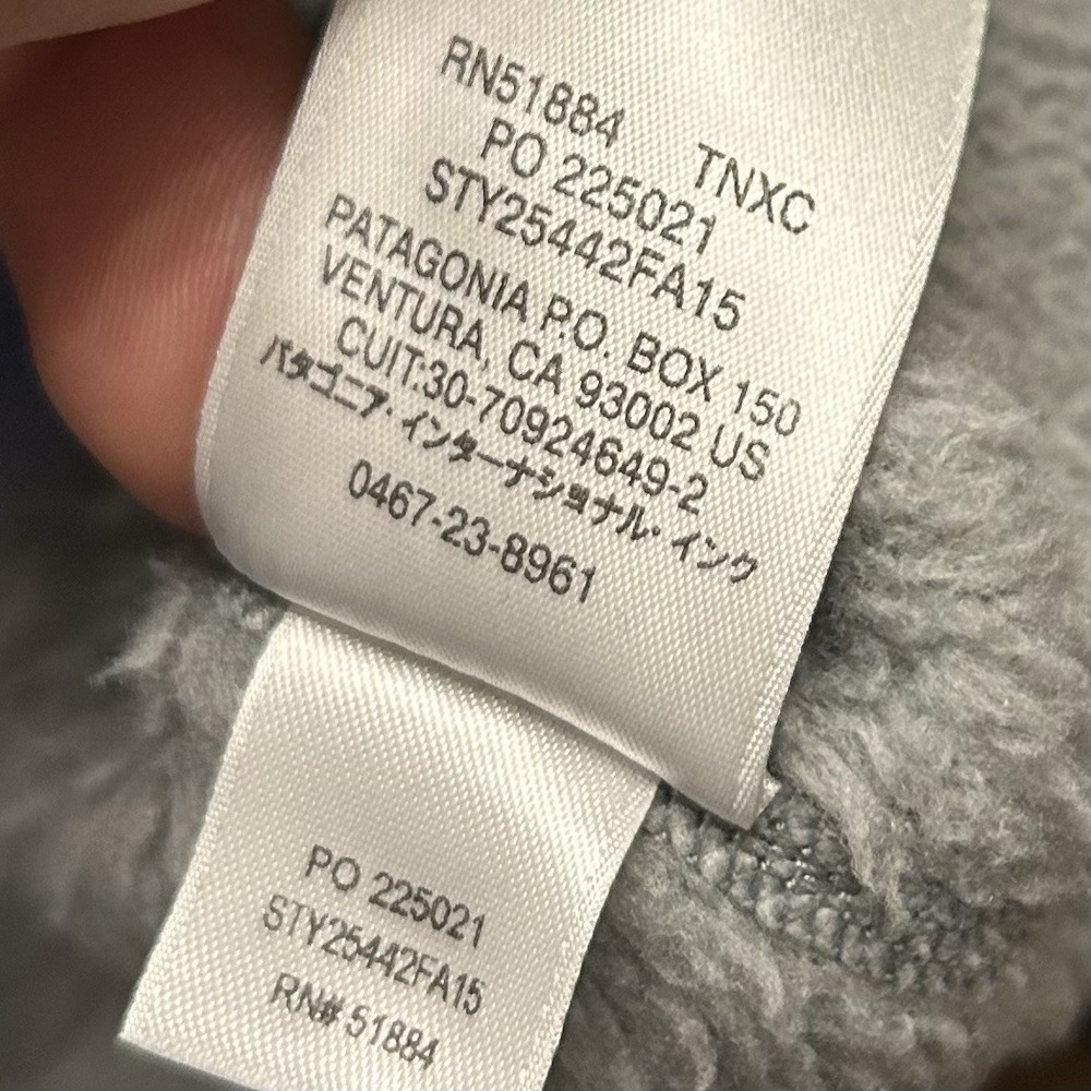 Patagonia Womens Re-Tool Snap-T Fleece Pullover Gray Purple Trim 25442 Large - Picture 4 of 7